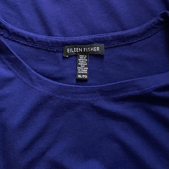 EILEEN FISHER | Women’s Soft Jersey Round Neck Curved Hem Top Size XL - Picture 6 of 7